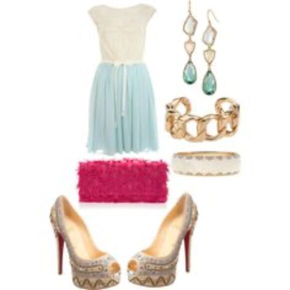 stella & dot ~βpippa stone earrings ~ green yellow cream - Picture 7 of 8